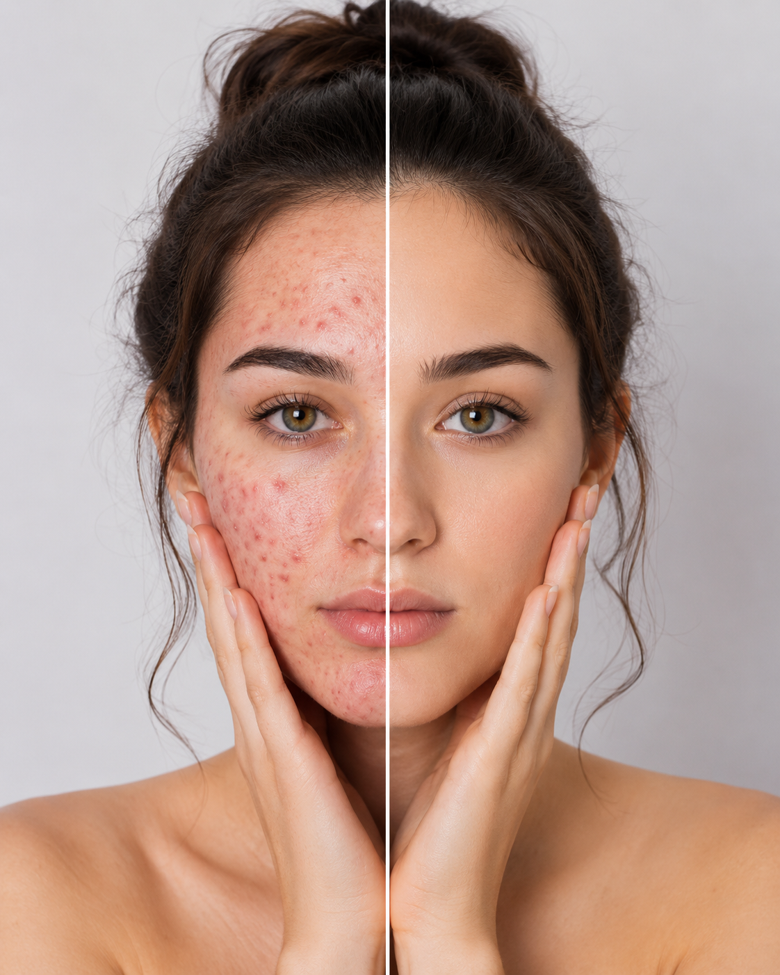 Акне до та після лікування у дерматолога SkinCare Clinic в Києві